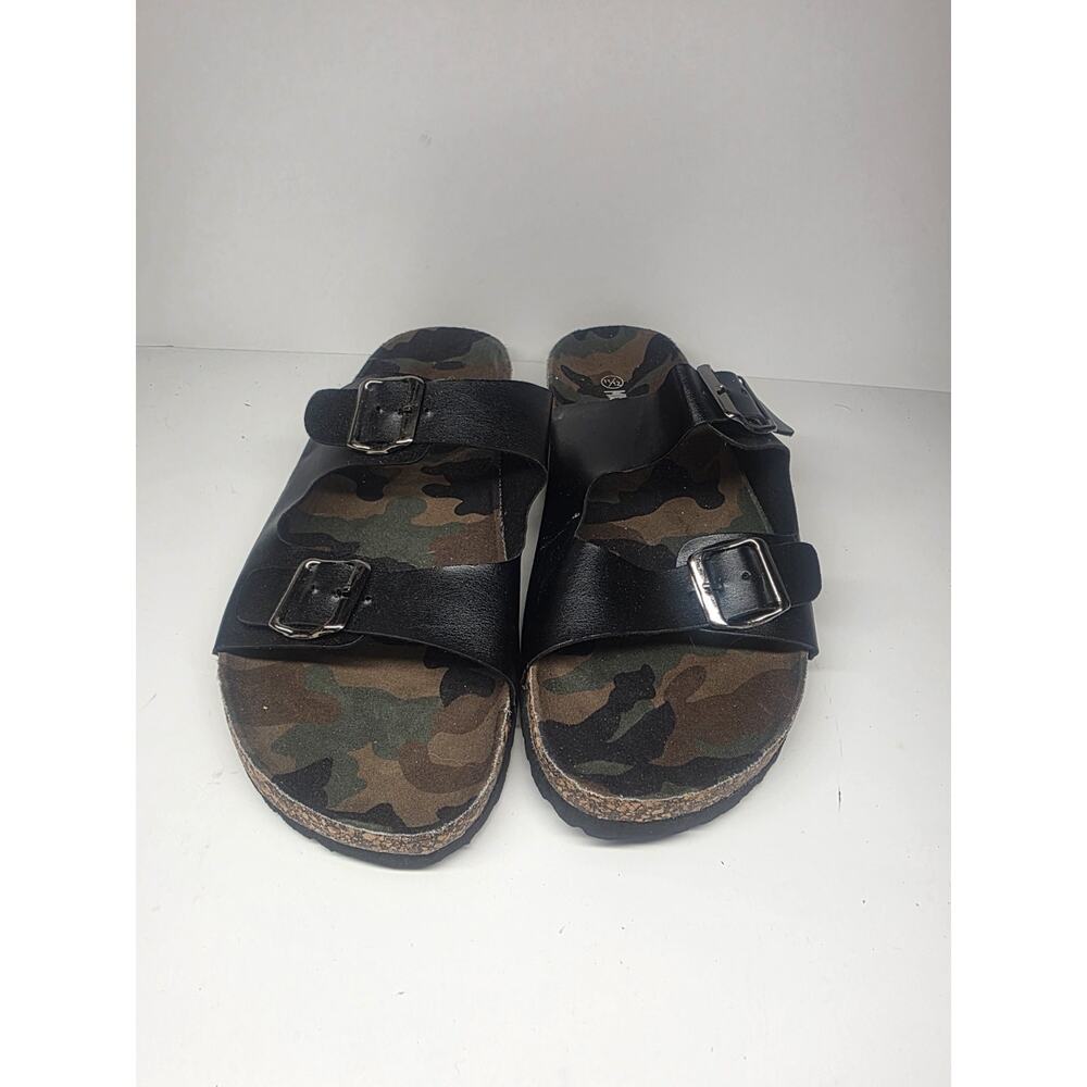 Mission Ridge New Camo Black Double Strap Sandals Size Mens 11/12